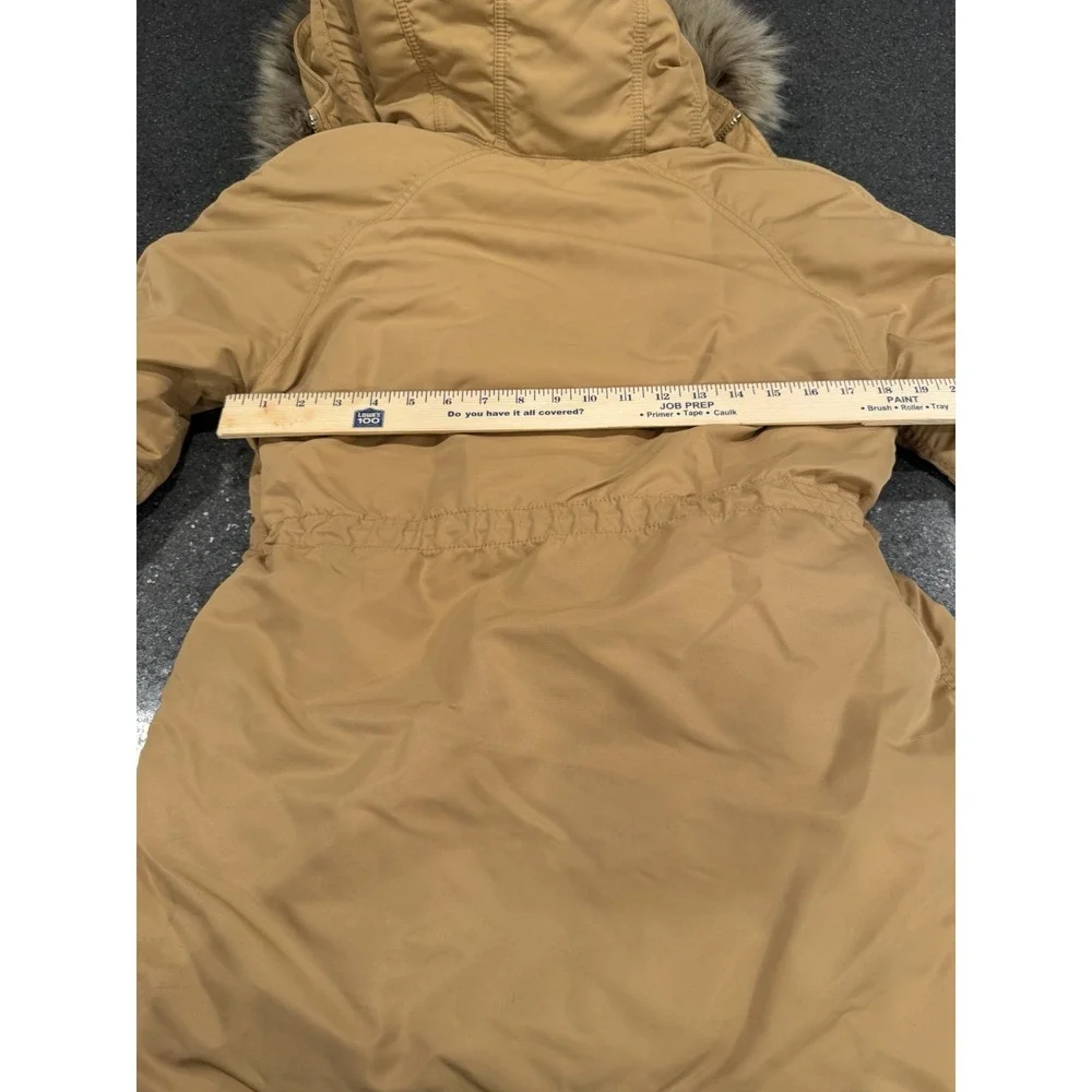 TNA Oversized Solitude‎ Parka Tan WARM jacket Sz XS Down  Aritzia